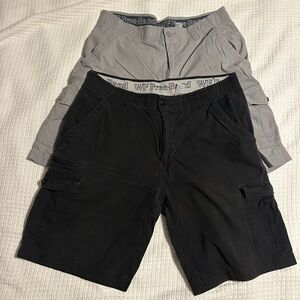WEAR FIRST Men cargo shorts set of 2 black and grey size 36